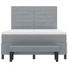 vidaXL Cama tipo Box Spring con colch&oacute;n Gris Claro 140 x 200 cm tela
