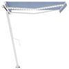 vidaXL Toldo manual retr&aacute;ctil con luz LED azul y blanco 300x250 cm