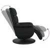 vidaXL Sill&oacute;n reclinable con reposapi&eacute;s cuero sint&eacute;tico negro