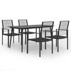 vidaXL Juego de comedor de jard&iacute;n 5 piezas