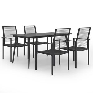 vidaXL Juego de comedor de jard&iacute;n 5 piezas