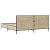 vidaXL Estructura cama madera ingeniería metal roble Sonoma 180x200 cm
