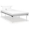vidaXL Estructura de cama sin colchón metal blanco 100x200 cm