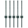 vidaXL Poste de cerca empotrado 5 uds. Verde 80 cm