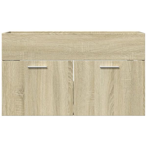 vidaXL Mueble de lavabo de ba&ntilde;o madera roble Sonoma 90x38,5x46 cm