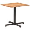 vidaXL Mesa de bistr&oacute; borde natural madera maciza acacia 80x80x75 cm