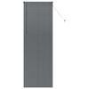 vidaXL Persiana para Ventana con cortinas Manual Gris oscuro Aluminio