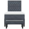 vidaXL Cama tipo Box Spring Gris oscuro 100 x 200 cm Terciopelo