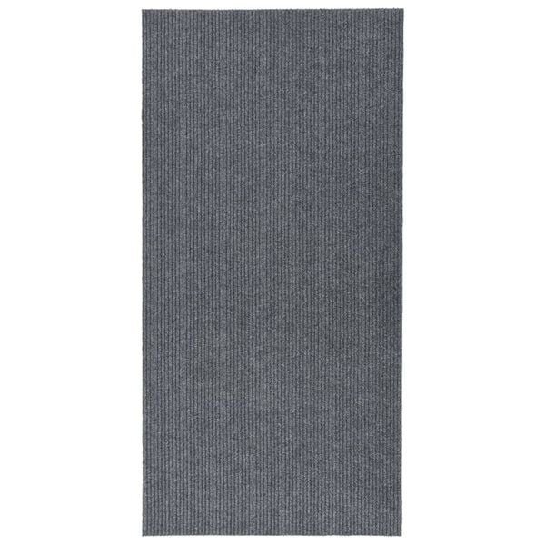 vidaXL Alfombra de pasillo atrapa suciedad 100x200 cm gris