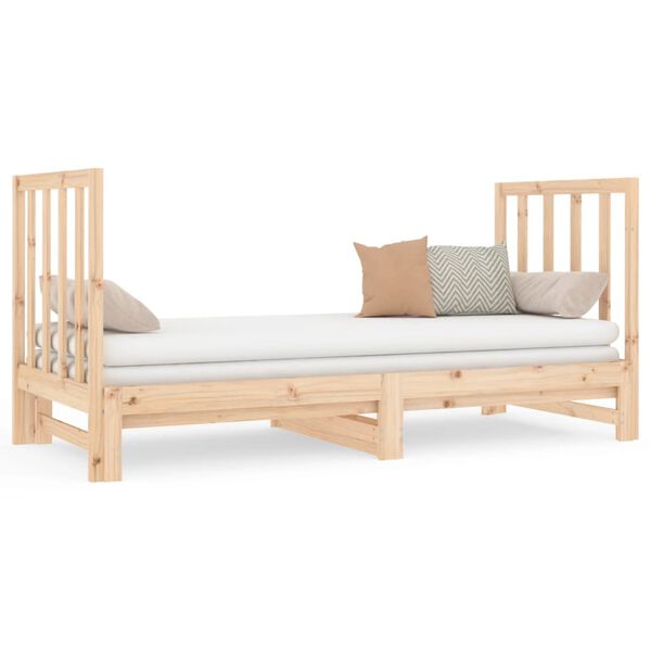 vidaXL Sof&aacute; cama extra&iacute;ble sin colch&oacute;n 2x(90x190) cm
