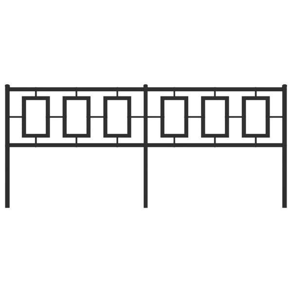 vidaXL Cabecero de repuesto de metal negro 200 cm
