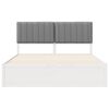 vidaXL Estructura de Cama con Cabecera Tapizada Gris Claro