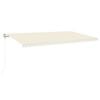 vidaXL Toldo autom&aacute;tico con LED sensor de viento crema 600x350 cm