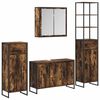 vidaXL Juego de muebles de ba&ntilde;o 4 uds. Roble ahumado