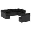 vidaXL Set de sof&aacute;s de jard&iacute;n 11 pzas y cojines rat&aacute;n sint&eacute;tico negro