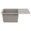 vidaXL Lavabo Gris 560 x 460 mm 80% Cuarzo y 20% Resina
