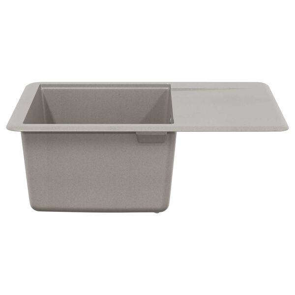 vidaXL Lavabo Gris 560 x 460 mm 80% Cuarzo y 20% Resina