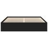 vidaXL Estructura de cama doble sin colch&oacute;n negro 180x200 cm