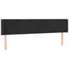 vidaXL Cabecero de terciopelo negro 203x16x78/88 cm
