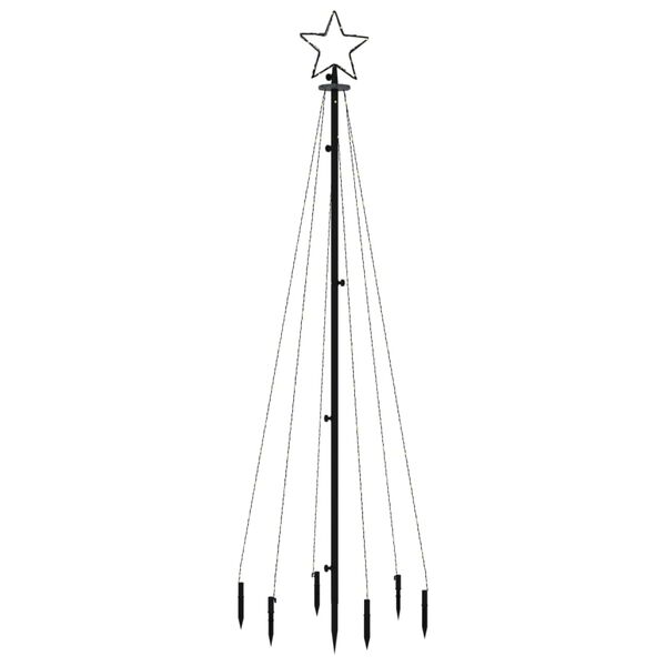 vidaXL Árbol de Navidad con pincho 108 LED azul 180 cm