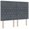 vidaXL Cabecero Gris oscuro 160 cm Terciopelo