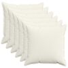 vidaXL Funda de almohada 6 uds. HOUTEN Crema 65 x 65 cm pana