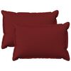 vidaXL Coj&iacute;n con almohada HOUTEN 2 uds. Rojo vino Lino Sint&eacute;tico