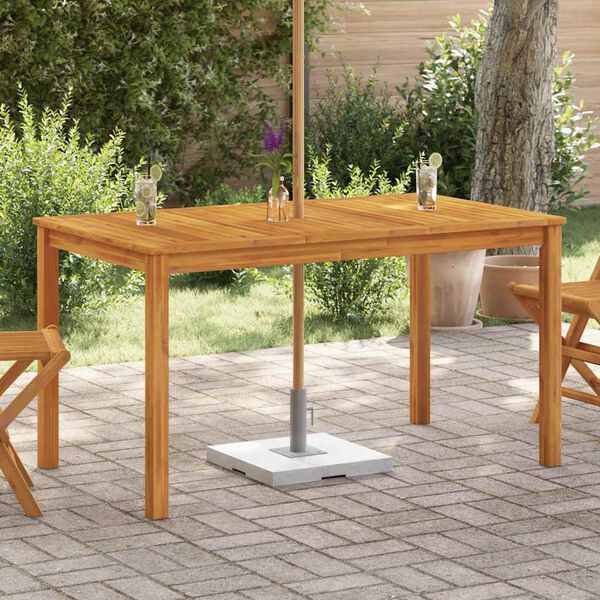 vidaXL Mesa de jard&iacute;n madera maciza de acacia 140x80x74 cm