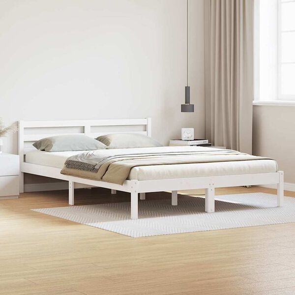 vidaXL Estructura de cama con cabecera 208.6 x 157.6 x 69.4 cm