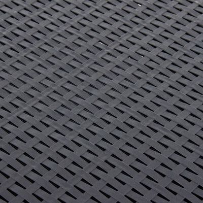 vidaXL Mesa auxiliar de plástico gris antracita 54x54x36,5 cm