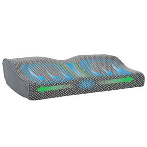 vidaXL Almohada con almohada Gris 60 x 34 x 11 cm Poli&eacute;ster