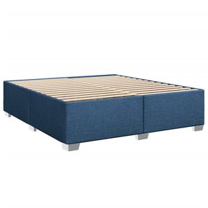 vidaXL Cama sin colch&oacute;n tela azul 200x200 cm
