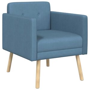 vidaXL Sill&oacute;n auxiliar Azul Tela de Pana