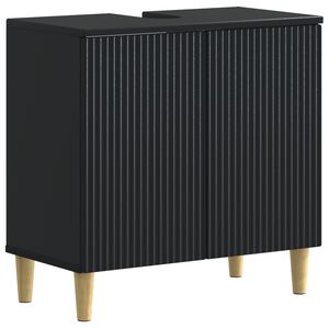 vidaXL Mueble de lavabo para ba&ntilde;o ARNHEM Negro 59,5 x 31,5 x 59 cm