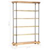 vidaXL Estantería 5 niveles madera maciza mango y acero 120x35x180 cm
