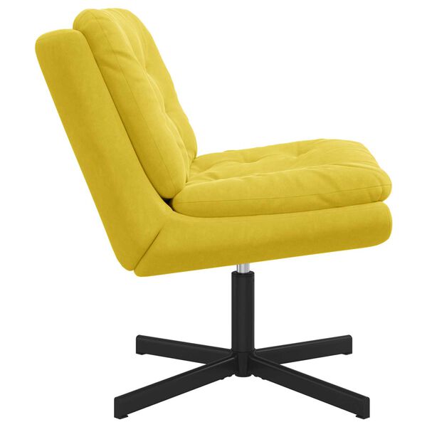 vidaXL Sill&oacute;n Relax giratorio Amarillo 63 x 75 x 76 cm Terciopelo