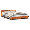 vidaXL Cama sin colch&oacute;n madera maciza de pino marr&oacute;n cera 140x190 cm