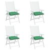 vidaXL Cojines de silla de jardín 4 uds tela verde 40x40x7 cm