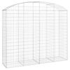 vidaXL Cesta gaviones forma arco hierro galvanizado 200x50x160/180 cm