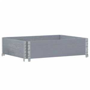 vidaXL Collar de palet madera maciza de pino gris 80x60 cm