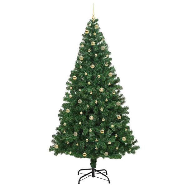 vidaXL &Aacute;rbol de Navidad artificial Verde 240 cm PVC y Acero y Pl&aacute;stico