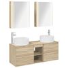vidaXL Juego de muebles de ba&ntilde;o 5 uds. Roble Sonoma