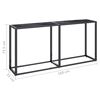 vidaXL Mesa consola vidrio templado m&aacute;rmol negro 160x35x75,5 cm