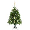 vidaXL &Aacute;rbol de Navidad preiluminado con luces y bolas verde 120 cm