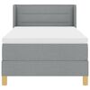 vidaXL Cama tipo Box Spring con colch&oacute;n Gris Claro 200 x 90 cm tela