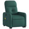 vidaXL Sill&oacute;n masaje el&eacute;ctrico reclinable elevable tela verde oscuro