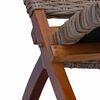 vidaXL Silla de rat&aacute;n kubu natural y madera maciza de caoba