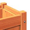 vidaXL Jardinera exterior madera maciza pino marrón cera 60x60x60 cm