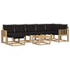 vidaXL Conjunto de sof&aacute;s de exterior 8 uds. Blanco y Negro