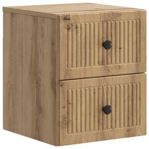 vidaXL Mesita de Noche de Pared Roble artisan 33 x 34,5 x 40 cm